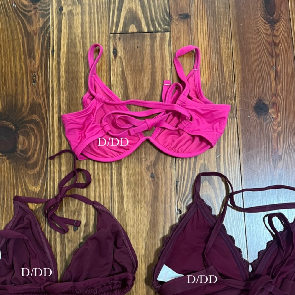 Pink/Maroon Bikini Tops - Picture 2 of 2